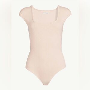 Free Assembly Square Neck Bodysuit Cap Sleeve XL